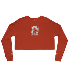 Load image into Gallery viewer, Embroidered “I Trust No Treason” Crop Sweatshirt