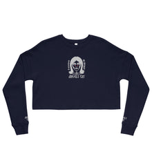 Load image into Gallery viewer, Embroidered “I Trust No Treason” Crop Sweatshirt