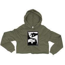 Load image into Gallery viewer, A Touch Of Time Crop Hoodie Inverted