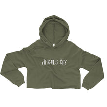 Load image into Gallery viewer, Angels Cry Logo Crop Hoodie Inverted