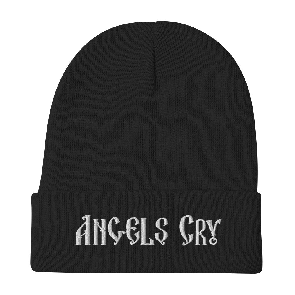 AC Logo Inverted Embroidered Beanie – Angels Cry NYC