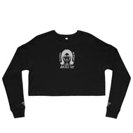 Embroidered “I Trust No Treason” Crop Sweatshirt