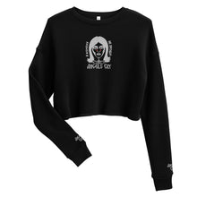 Load image into Gallery viewer, Embroidered “I Trust No Treason” Crop Sweatshirt
