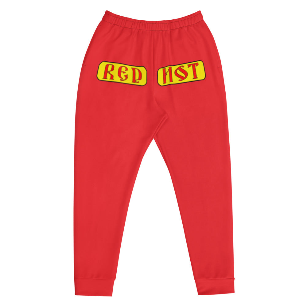 Red Hot Front Print Joggers Red