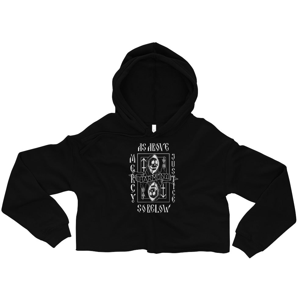 As Above So Below Crop Hoodie Inverted